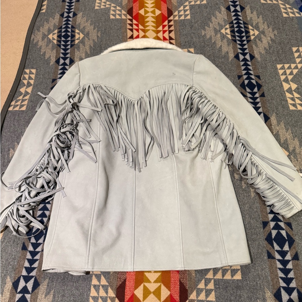Understated Leather Fringe Jacket - Picture 6 of 10